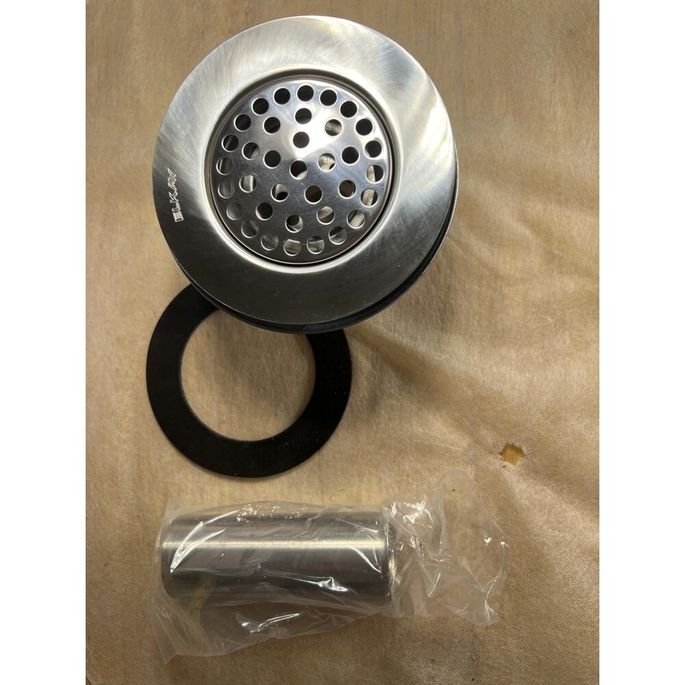 Elkay LK18 Brass Drain Fitting with Perforated 3" Grid Strainer - Chrome - Picture 3 of 6